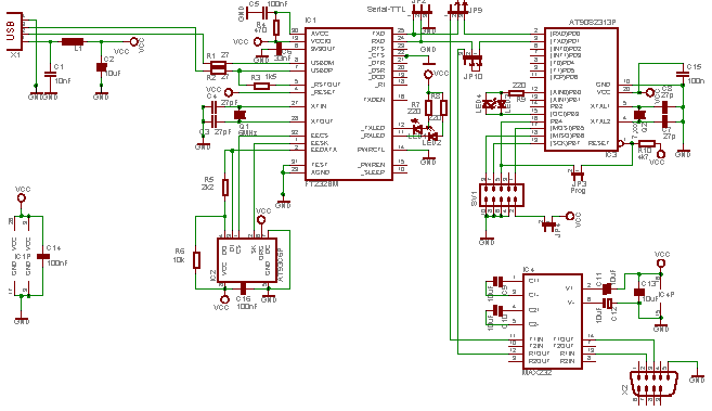 AVR910 - USB Eagle Schaltplan